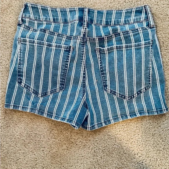 Striped Jean Shorts - Picture 5 of 5